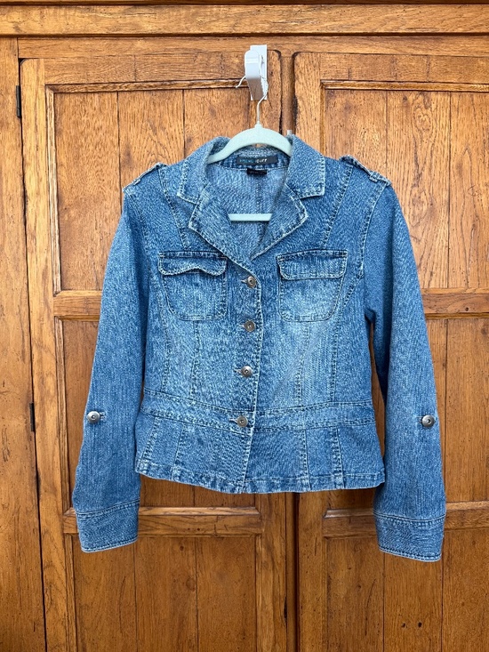 French Cuff Jackets & Blazers - French Cuff | Vintage-Style Tailored Denim Jacket - Large